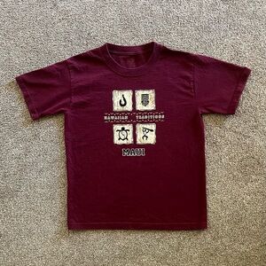 Boys Maui “Hawaiian Traditions” Graphic T-Shirt Youth Medium